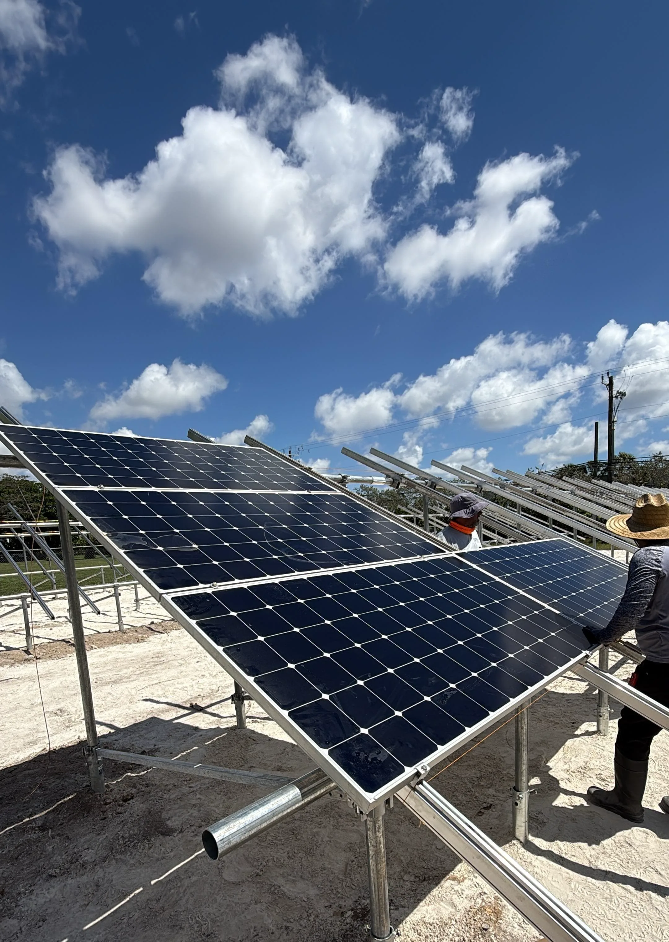 Solar panels close-up